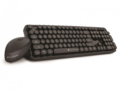 Teclado y Mouse &Oacute;ptico Inal&aacute;mbrico TECHZONE TZ19COMB01-INA